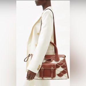 Chloe Edith Scallop-Patchworked Large Leather Bag